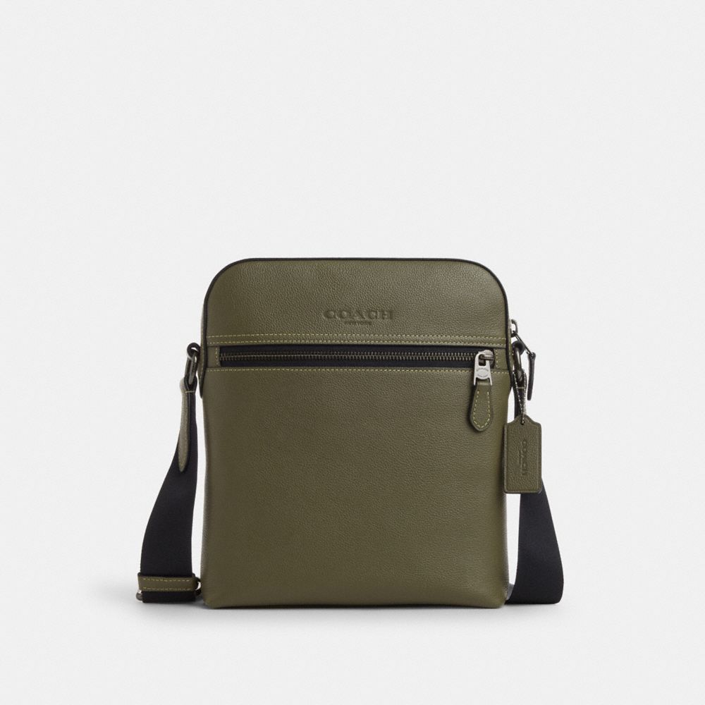 COACH CP756 Houston Flight Bag GUNMETAL/OLIVE DRAB