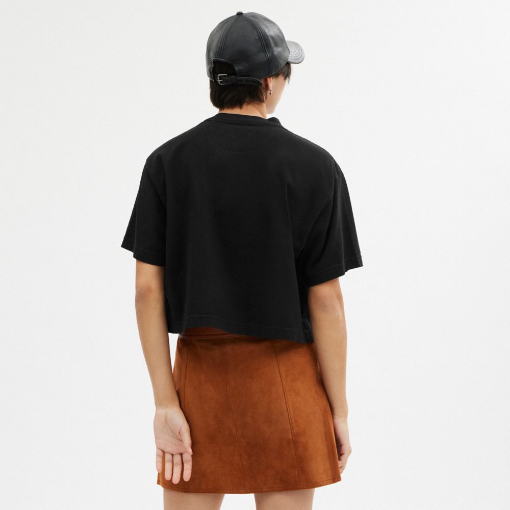 COACH Official Site Official pageCURSIVE SIGNATURE CROPPED TSHIRT