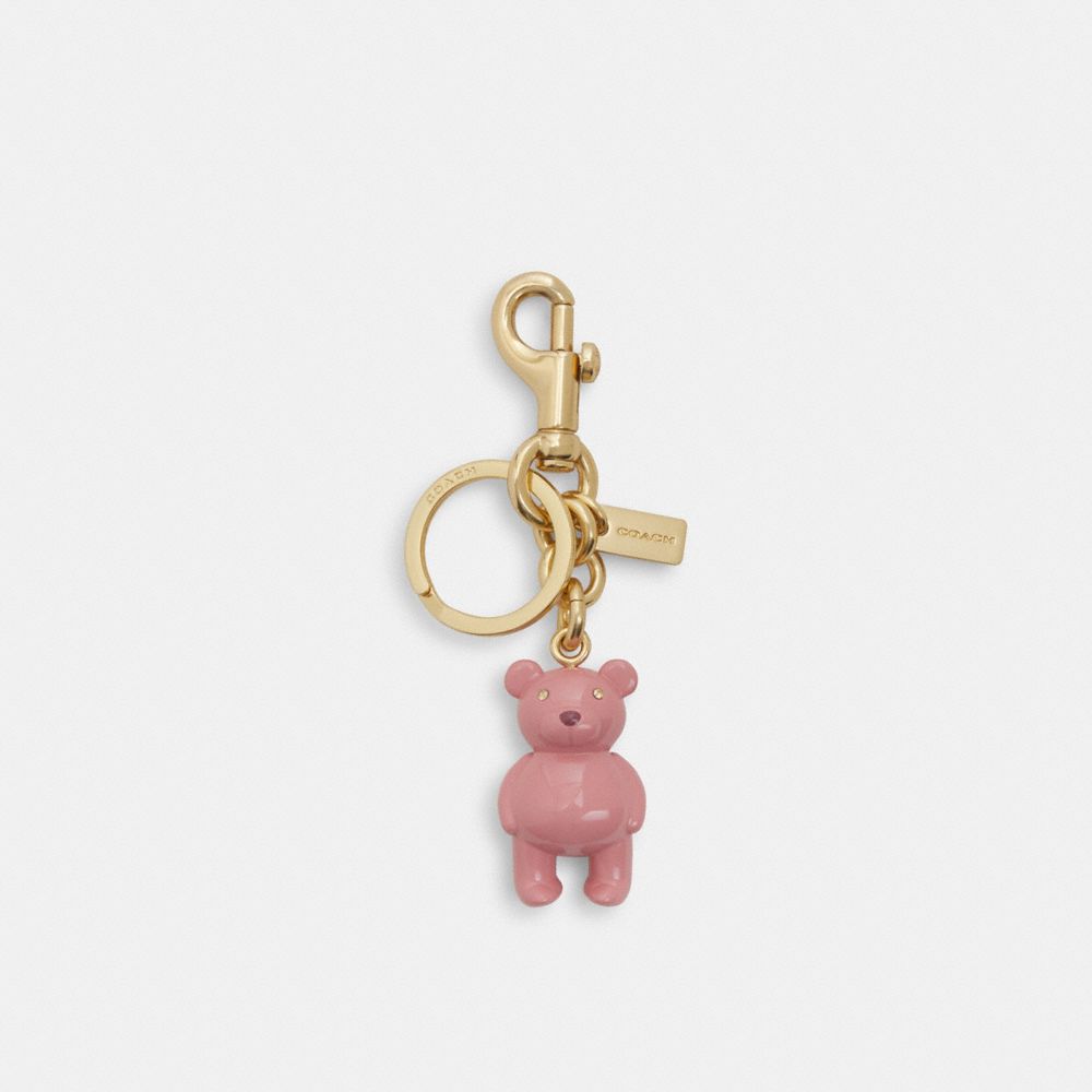 Bear Bag Charm - CP890 - Gold/Pink