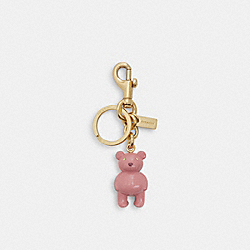 Bear Bag Charm - CP890 - Gold/Pink