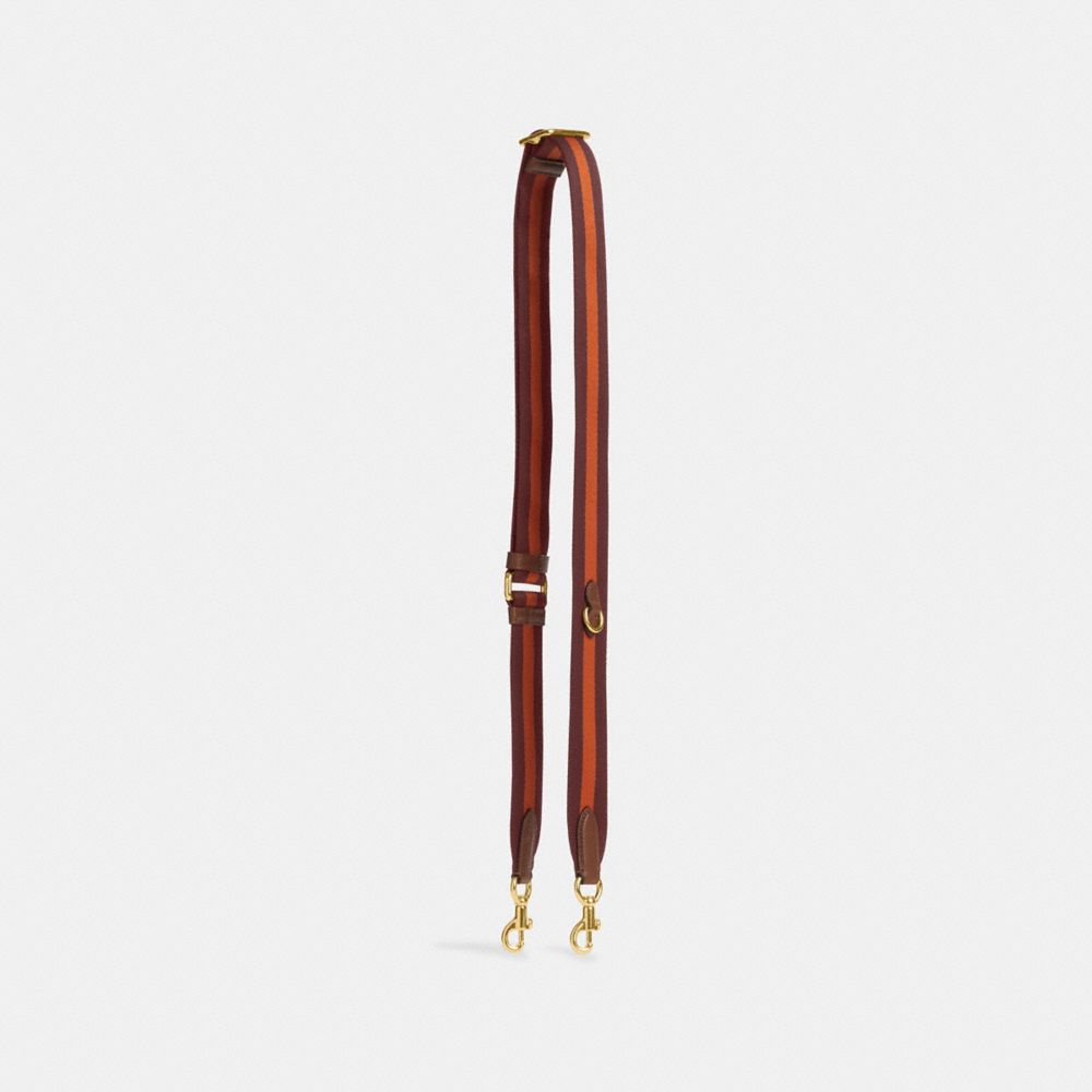 COACH CP892 Webbing Strap GOLD/WINE MULTI