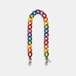 Chain Shoulder Strap In Rainbow - CP895 - Silver