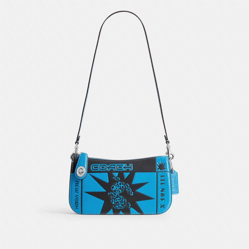 The Lil Nas X Drop Penn Shoulder Bag - CP957 - Silver/Silver/Bunny Flyer Montero Blue