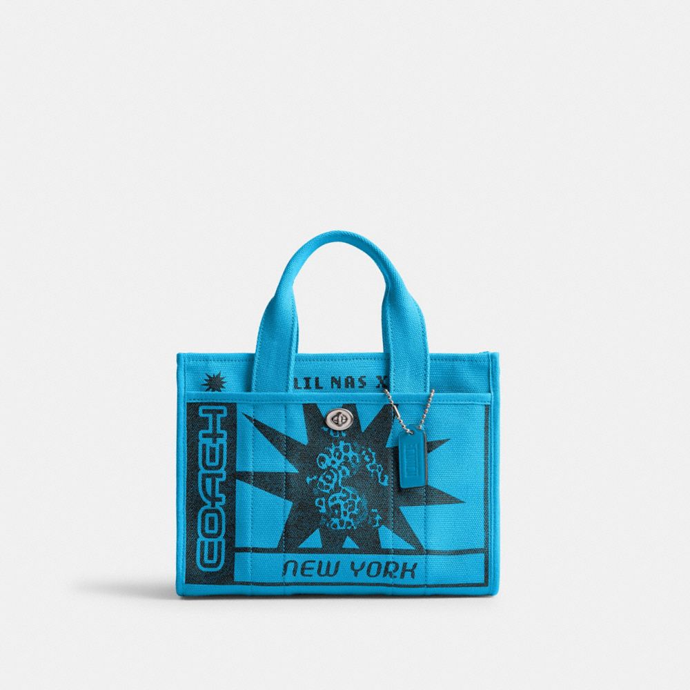 COACH CP959 The Lil Nas X Drop Cargo Tote Bag 26 SILVER/MONTERO BLUE