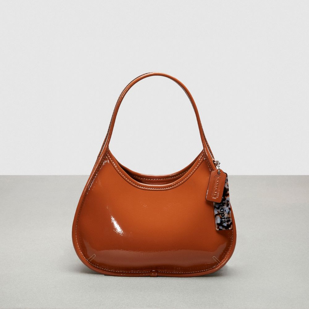 COACH CQ003 Ergo Bag In Crinkle Patent Coachtopia Leather BURNISHED AMBER