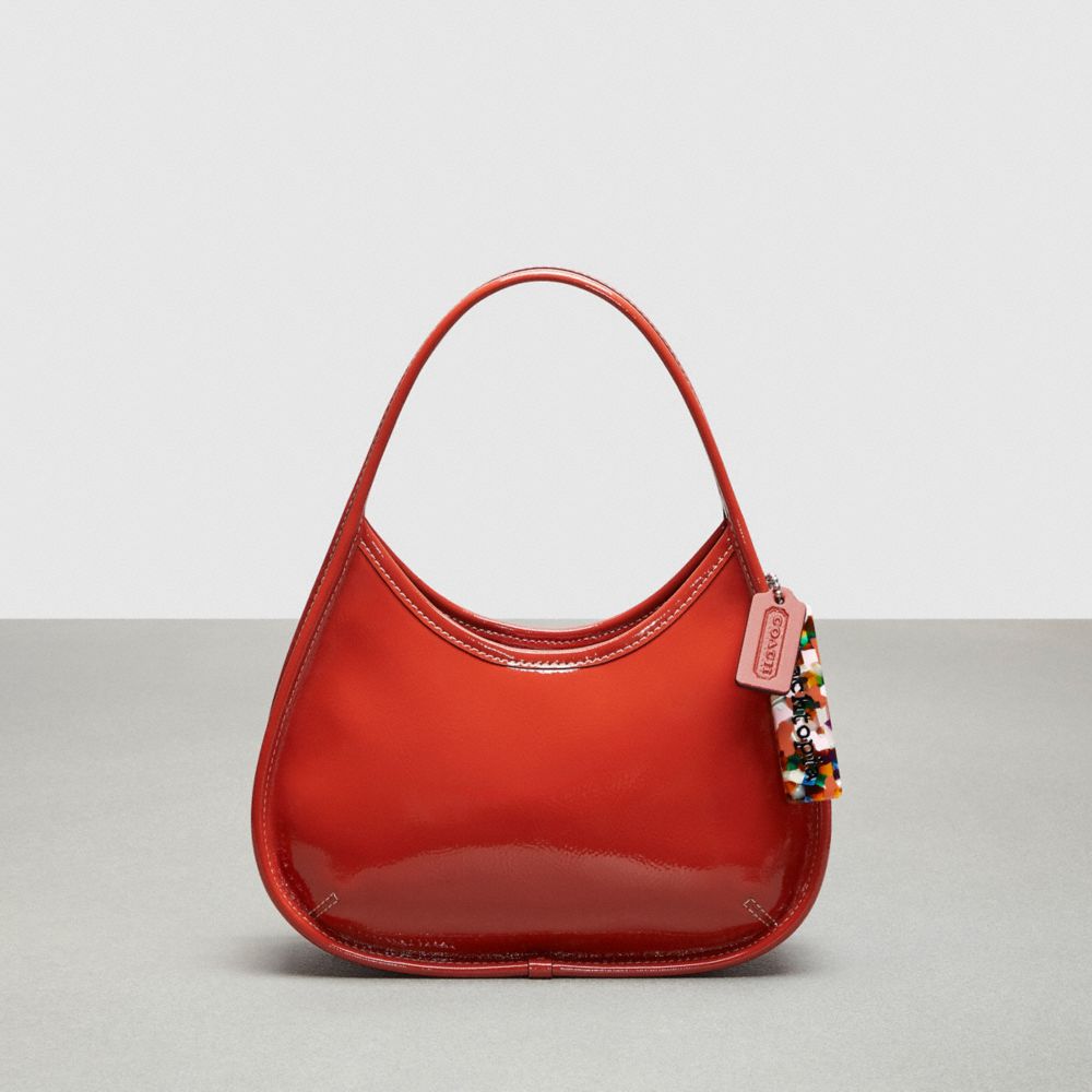 Ergo Bag In Crinkle Patent Coachtopia Leather - CQ003 - Deep Orange