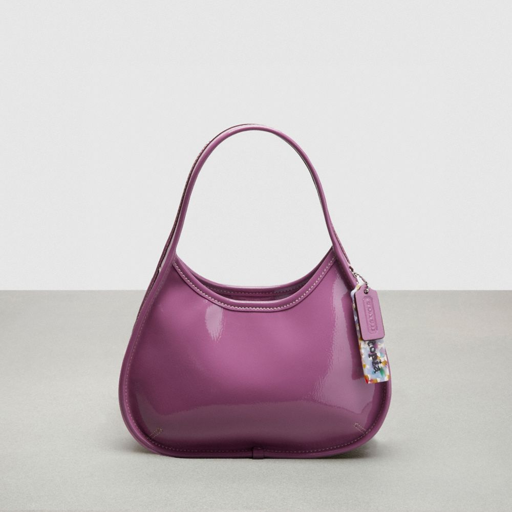 COACH CQ003 Ergo Bag In Crinkle Patent Coachtopia Leather Lilac Berry