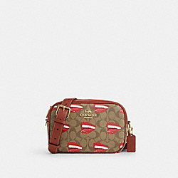 COACH CQ034 Coach X Tom Wesselmann Jamie Camera Bag In Signature Canvas GOLD/KHAKI/TERRACOTTA MULTI