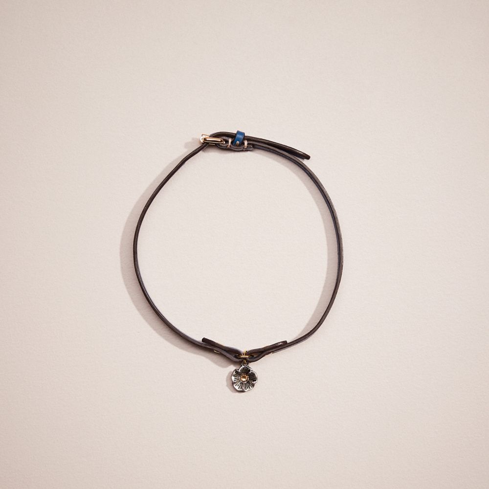 COACH CQ052 Remade Choker Necklace Blue Multi