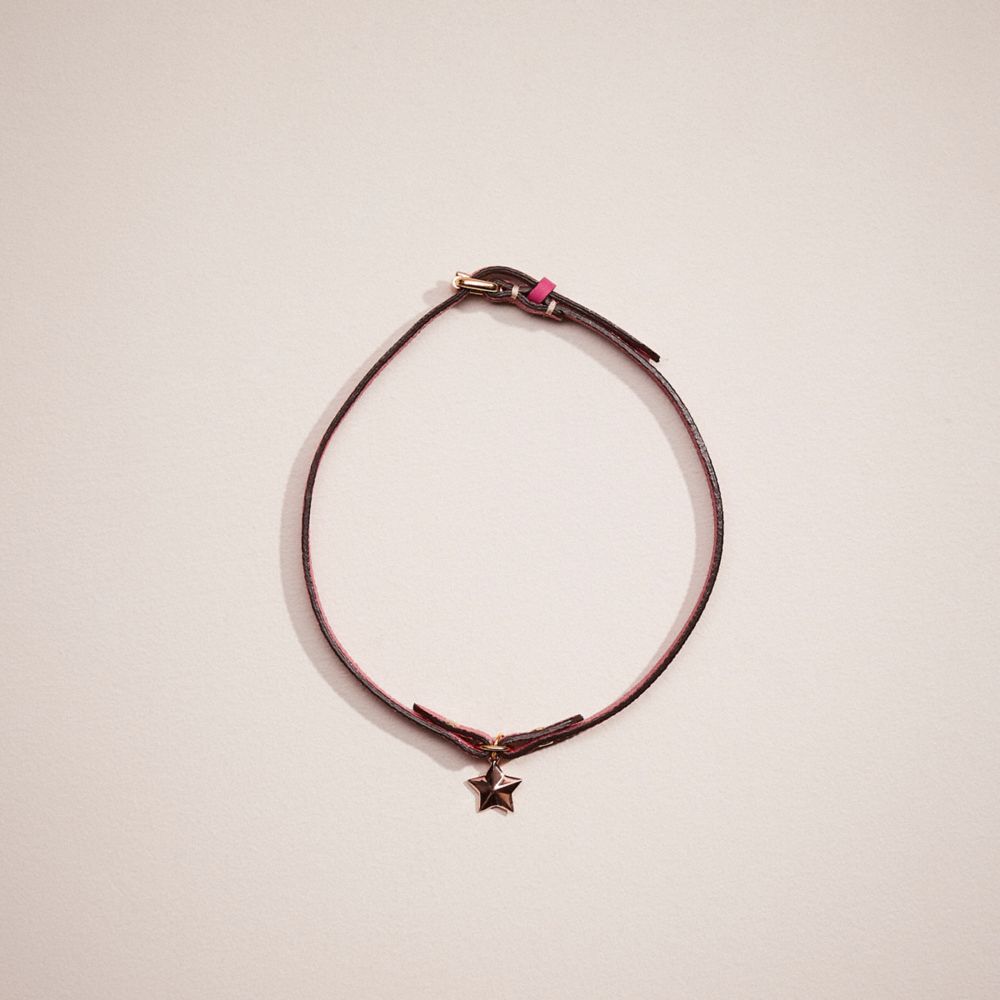 COACH CQ052 Remade Choker Necklace Pink/Multi