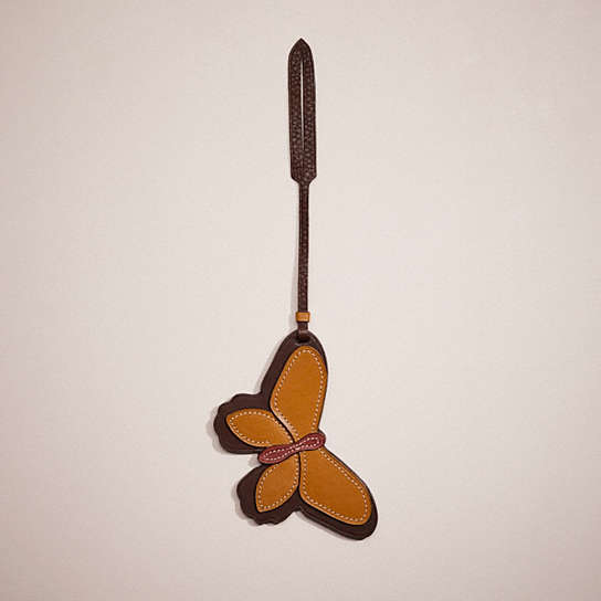 CQ054 - Remade Butterfly Bag Charm Brown/Multi