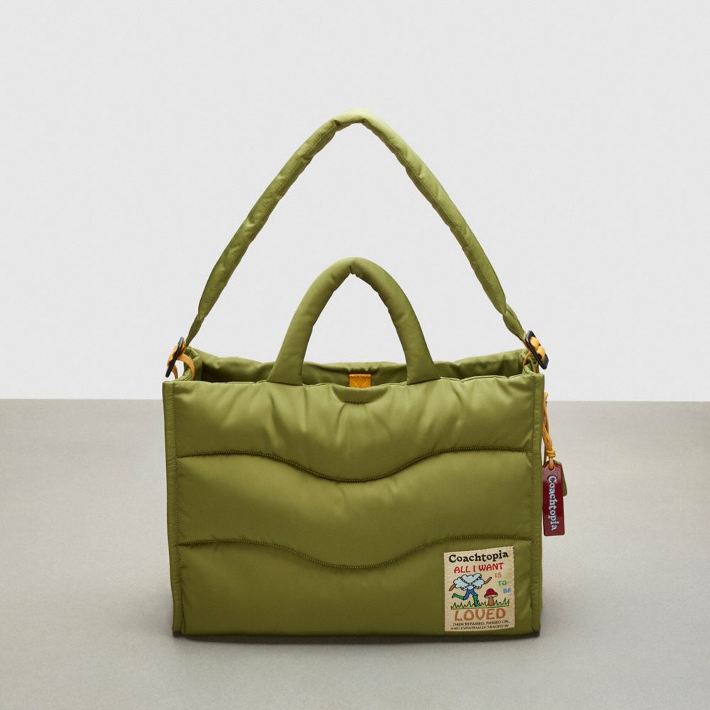 Coachtopia Loop Quilted Wavy Tote - CQ057 - Olive Green