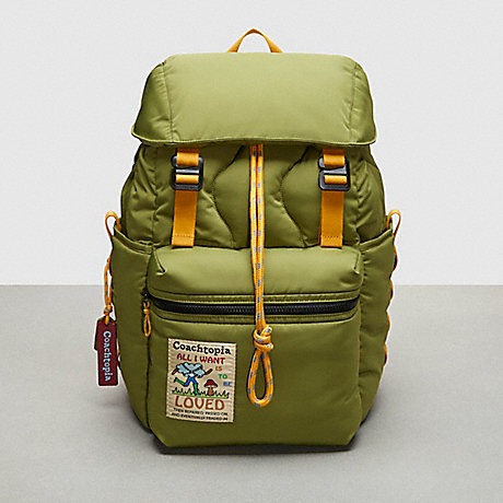 COACH CQ058 Coachtopia Loop Backpack Olive Green