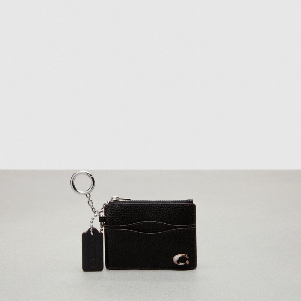 Wavy Zip Card Case With Key Ring In Coachtopia Leather