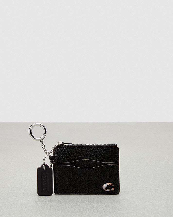 WAVY ZIP CARD CASE WITH KEYRING 