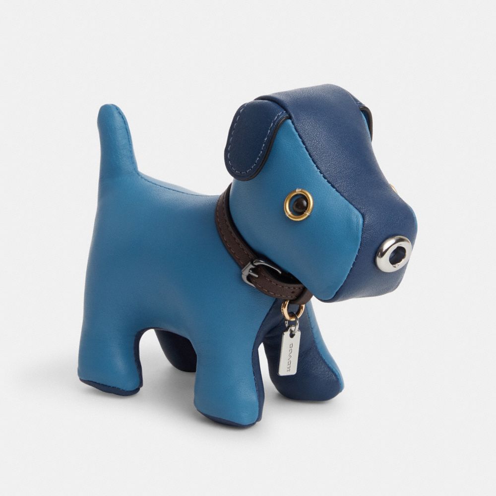 Dog Paperweight - CQ063 - Gunmetal/Blue Multi