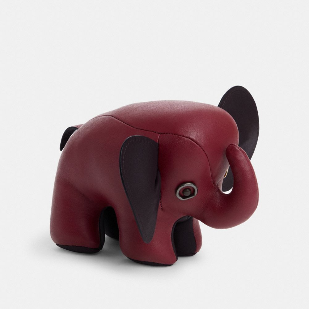 Elephant Paperweight - CQ064 - Gunmetal/Oxblood Multi