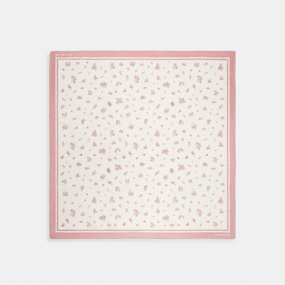 花卉印花真絲圍巾