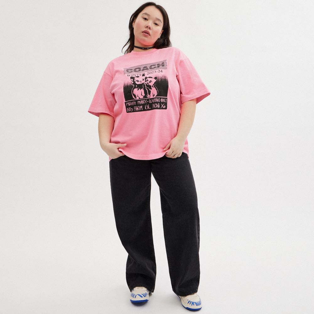 THE LIL NAS X DROP 貓咪造型短袖上衣