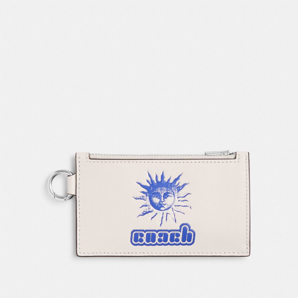 COACH CQ108 The Lil Nas X Drop Zip Card Case CHALK/BLUE