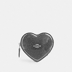 Heart Coin Case - CQ143 - Silver/Gunmetal