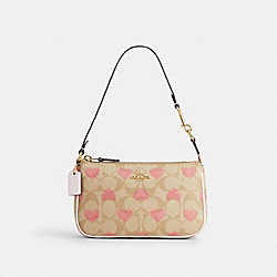 Nolita 19 In Signature Canvas With Heart Print - CQ144 - Gold/Light Khaki Chalk Multi