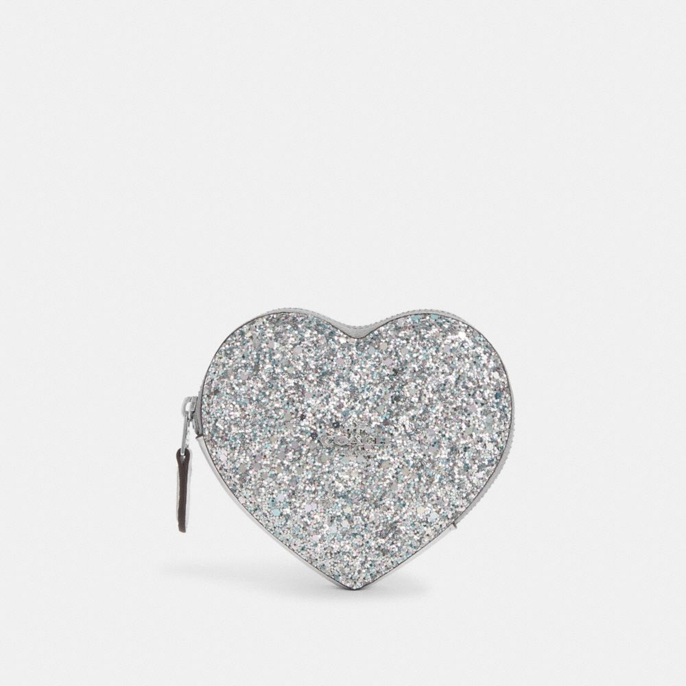 Heart Coin Case - CQ167 - Silver/Silver