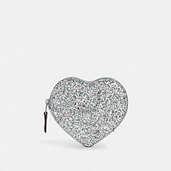 Heart Coin Case - CQ167 - Silver/Silver