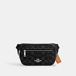 Mini Belt Bag In Signature Denim - CQ186 - Silver/Black