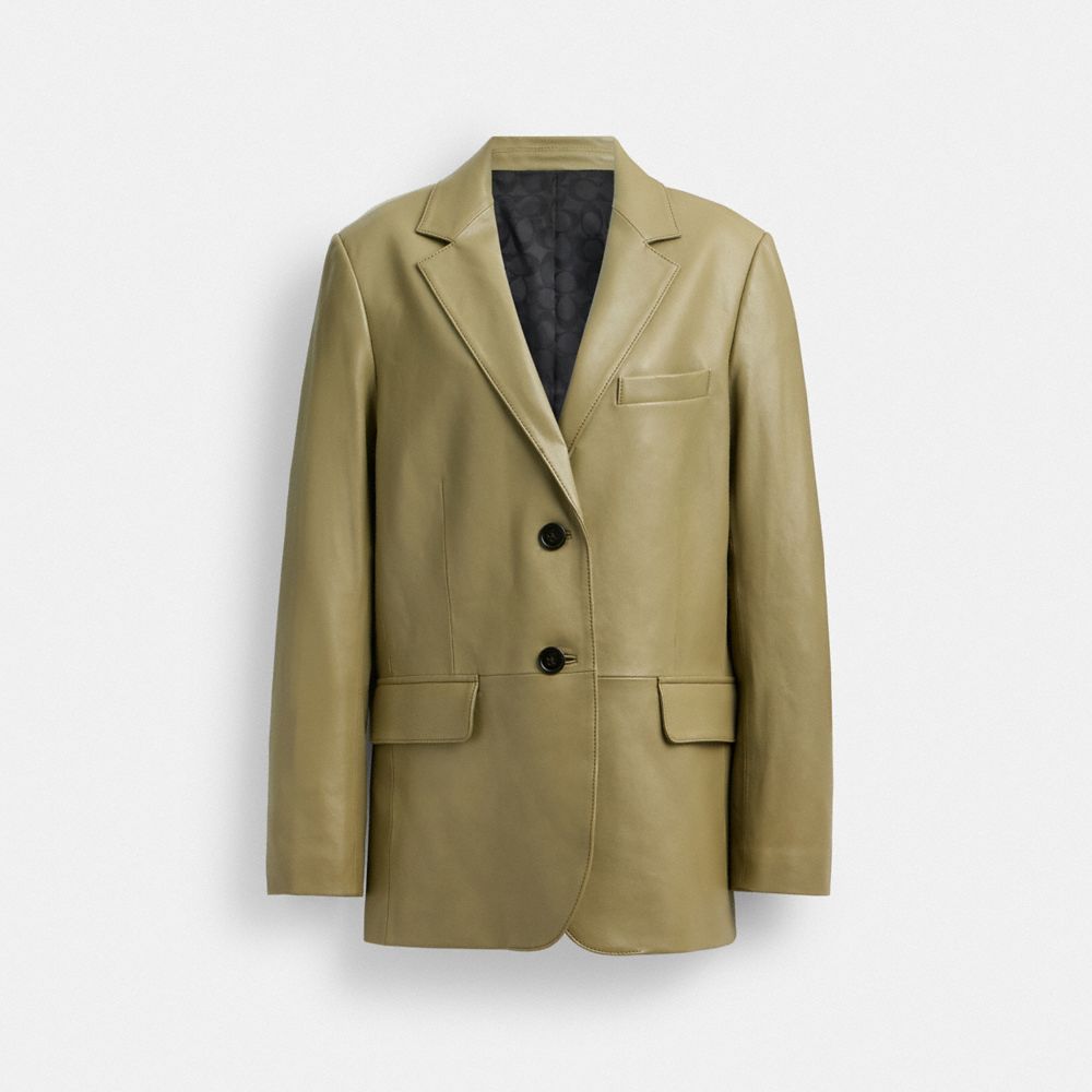 LEATHER BLAZER