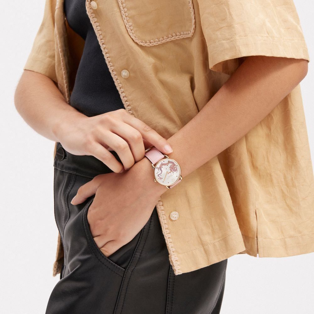 ELLIOT 龍圖案手錶，36毫米