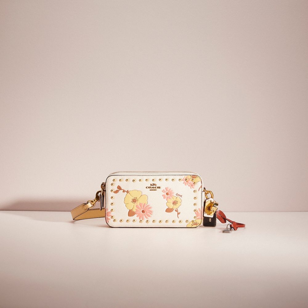 CQ460 - Upcrafted Kira Crossbody With Floral Print Brass/Chalk Multi