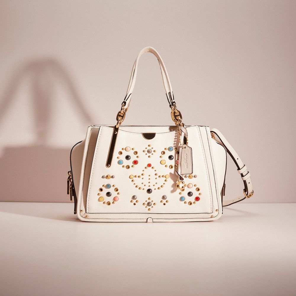 COACH CQ685 Restored Dreamer With Rivets Gold/Chalk