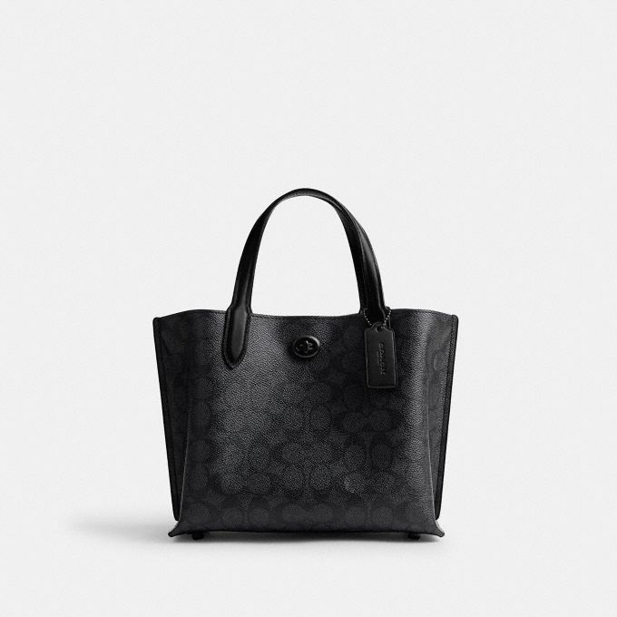 COACH Official Site Official page WILLOW TOTE 24 IN SIGNATURE CANVAS