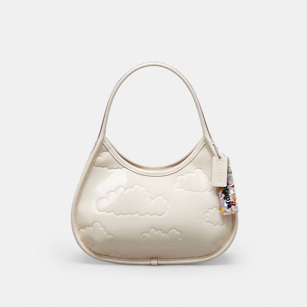 COACH CQ821 Ergo Bag In Crinkle Patent Coachtopia Leather With Cloud Print CLOUD
