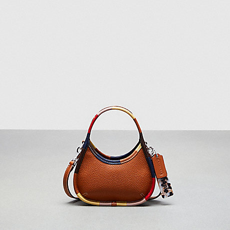 COACH CQ831 Mini Ergo Bag With Crossbody Strap In Coachtopia Leather With Upcrafted Scrap Binding Burnished-Amber-Multi