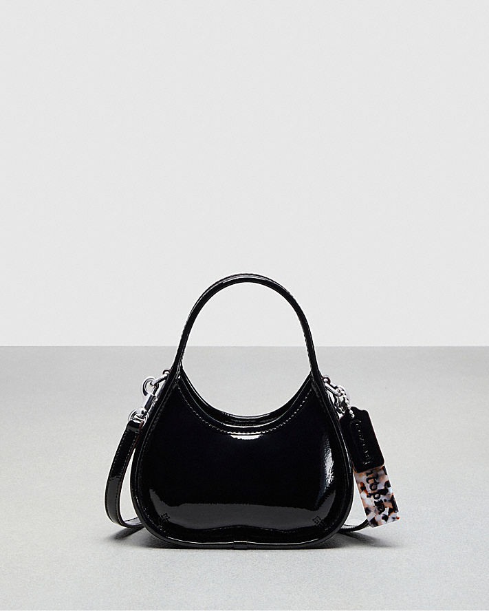 Mini Ergo Bag With Crossbody Strap In Crinkled Patent Coachtopia Leather