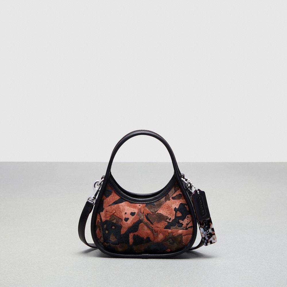 COACH CQ850 Mini Ergo Bag With Crossbody Strap In Upcrushed Upcrafted Leather Terracotta/Maple Multi