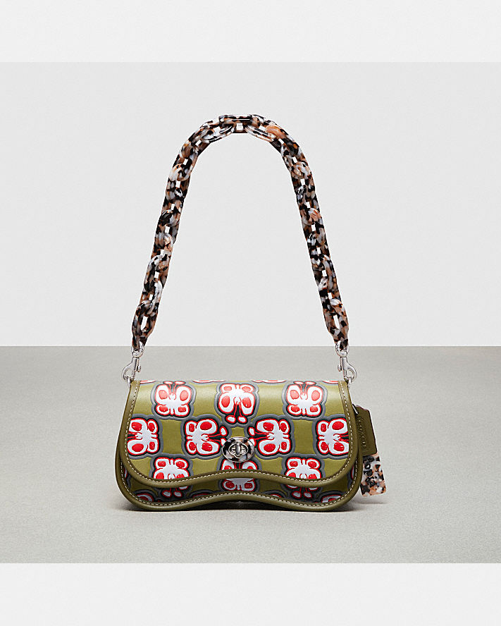 WAVY DINKY BAG IN COACHTOPIA LEATHER: BUTTERFLY PRINT