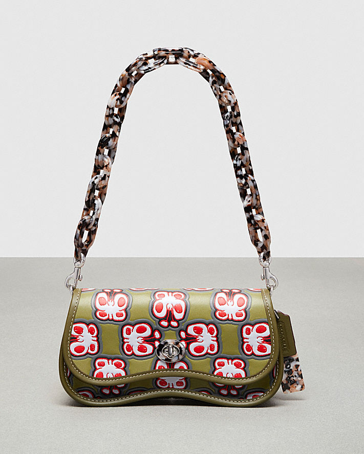 Wavy Dinky Bag In Coachtopia Leather: Butterfly Print