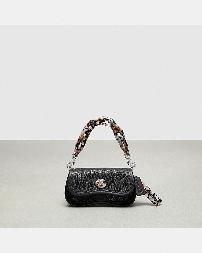 MINI WAVY DINKY BAG WITH CROSSBODY STRAP IN COACHTOPIA LEATHER