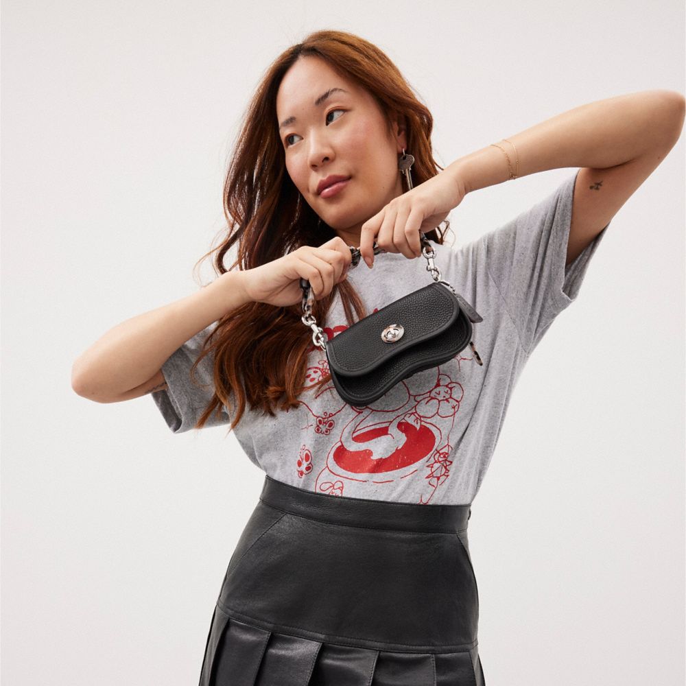 Mini Wavy Dinky Bag With Crossbody Strap In Coachtopia Leather