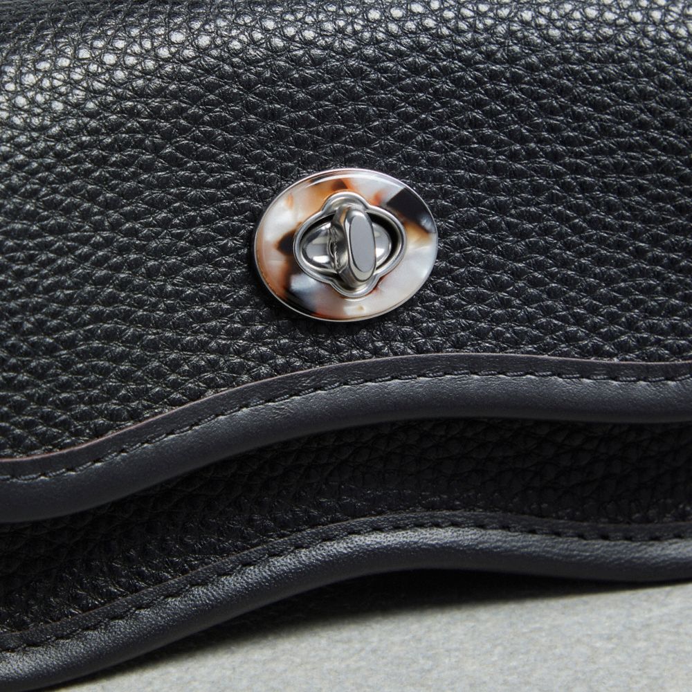 Mini Wavy Dinky with Crossbody Strap in Coachtopia Leather