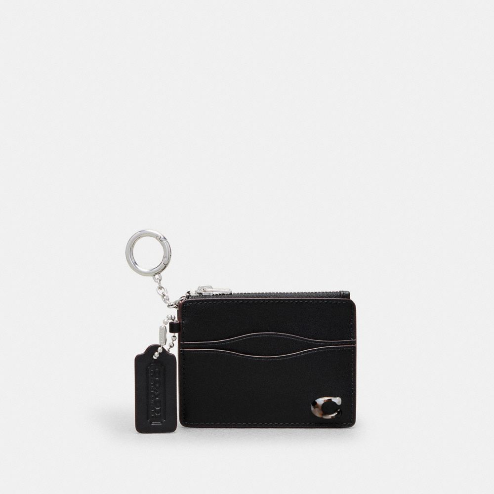 Wazy Zip Card Case With Key Ring In Coachtopia Leather