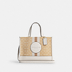 Dempsey Carryall In Signature Jacquard With Stripe And Coach Patch - CQ877 - Gold/Light Khaki Chalk