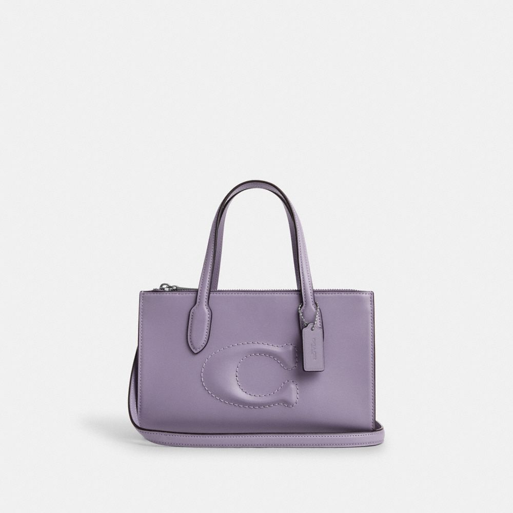 COACH CR097 Nina Small Tote SILVER/LIGHT VIOLET