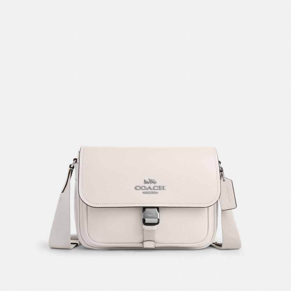 COACH CR098 Pace Messenger Bag SILVER/CHALK