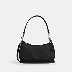 COACH CR099 Teri Shoulder Bag SILVER/BLACK