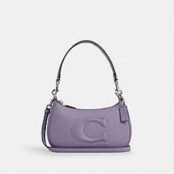 COACH CR099 Teri Shoulder Bag SILVER/LIGHT VIOLET