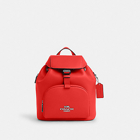 COACH CR100 Pace Backpack Silver/Miami-Red